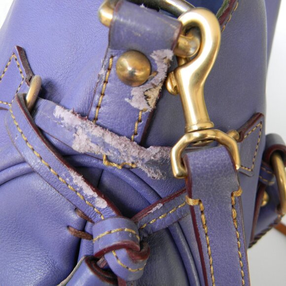 DOONEY & BOURKE FLORENTINE (LARGEST) LEATHER SATCHEL/CROSSBODY LAVENDER PURPLE! - Picture 9 of 14